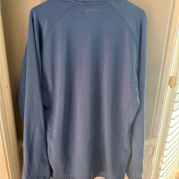 Orvis Blue Quarter-Zip Pullover - Picture 2 of 6